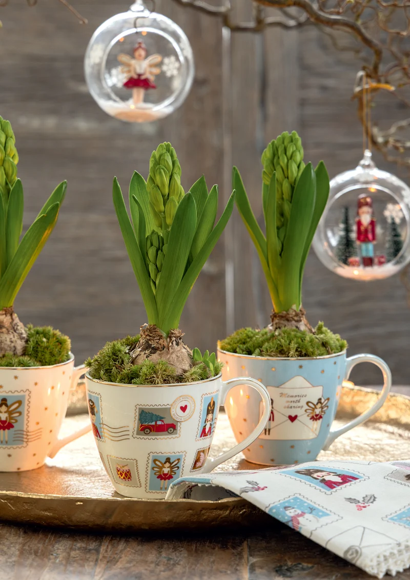 Greengate Xmas letter Tasse pale blue 0,3l