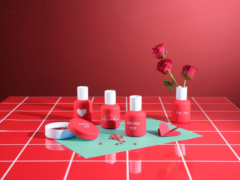 ASA beauty for you Vase Herzfrequenz rot 12,5cm
