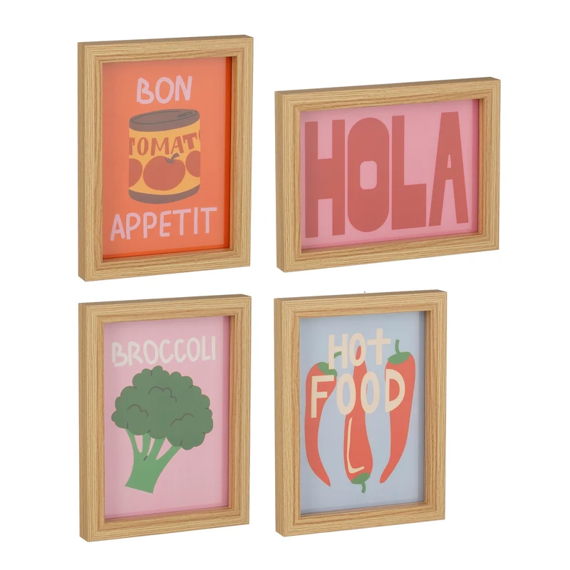 Wanddeko-Set 4-teilig FSC Mix – L15,5xB20,5xH8,5cm