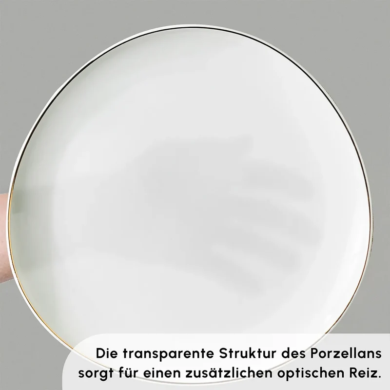 Karaca Stream Pure Middle 34-Teiliges 6-Personen Frühstücksset Gold