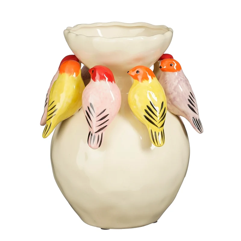 Birdy Vase weiß - H25xB21cm