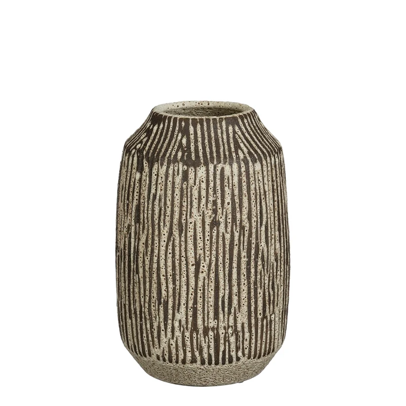 Aruna Vase Braun – H28,5xT18cm