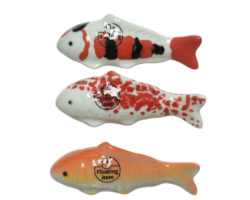 Fisch Porzellan 3 Farben sortiert L.11cm x B.3.3cm x H.4cm