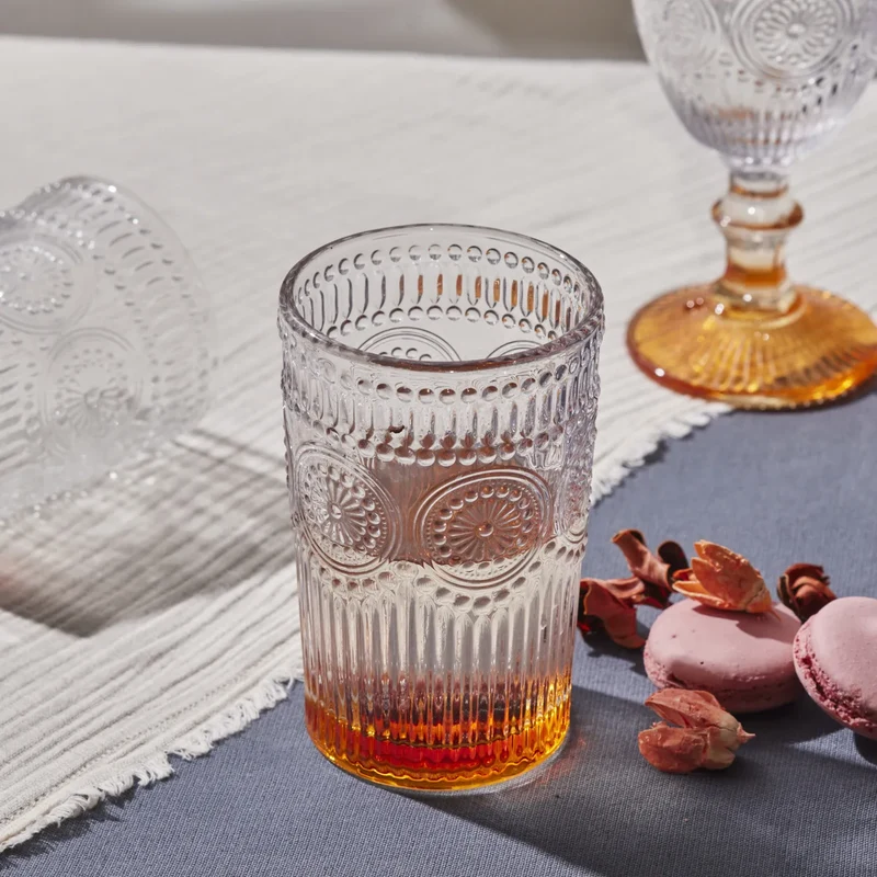 Karaca Sunflower Getränke Glas, Orange