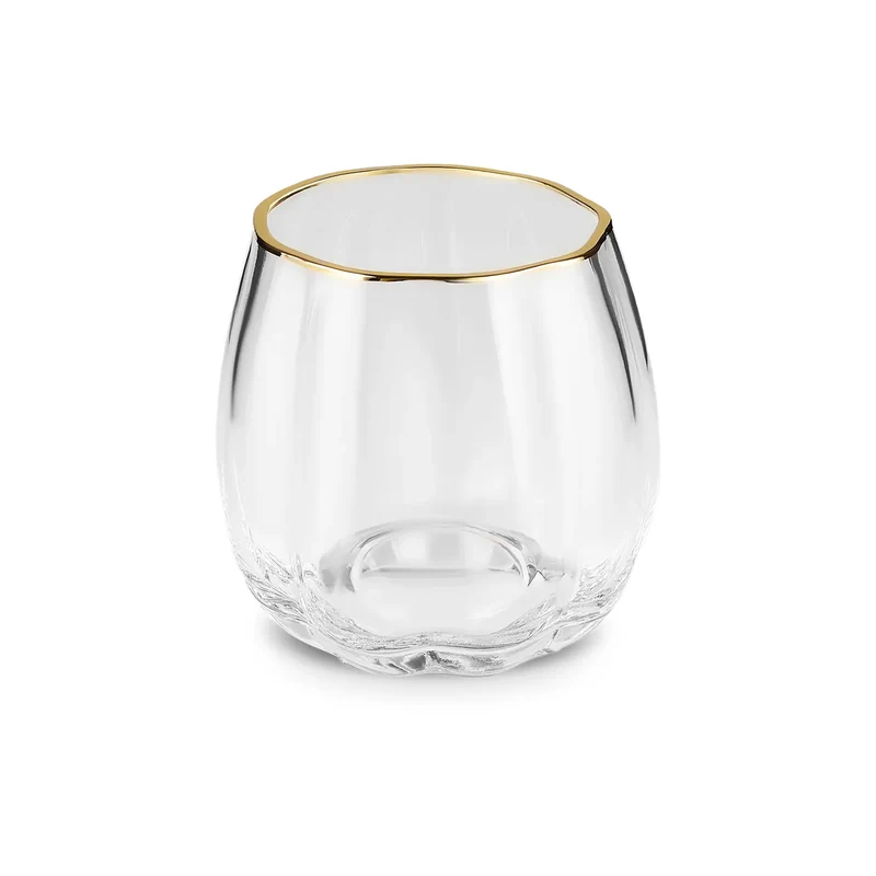 Karaca Priscilla Glas Set für 6 Personen, Gold, 380 ml