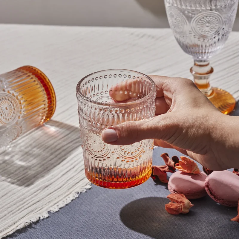Karaca Sunflower Wasserglas, Orange