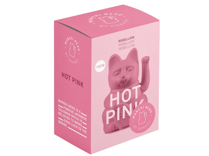 Donkey Products Lucky Cat Mini Winkekatze hot pink 10cm