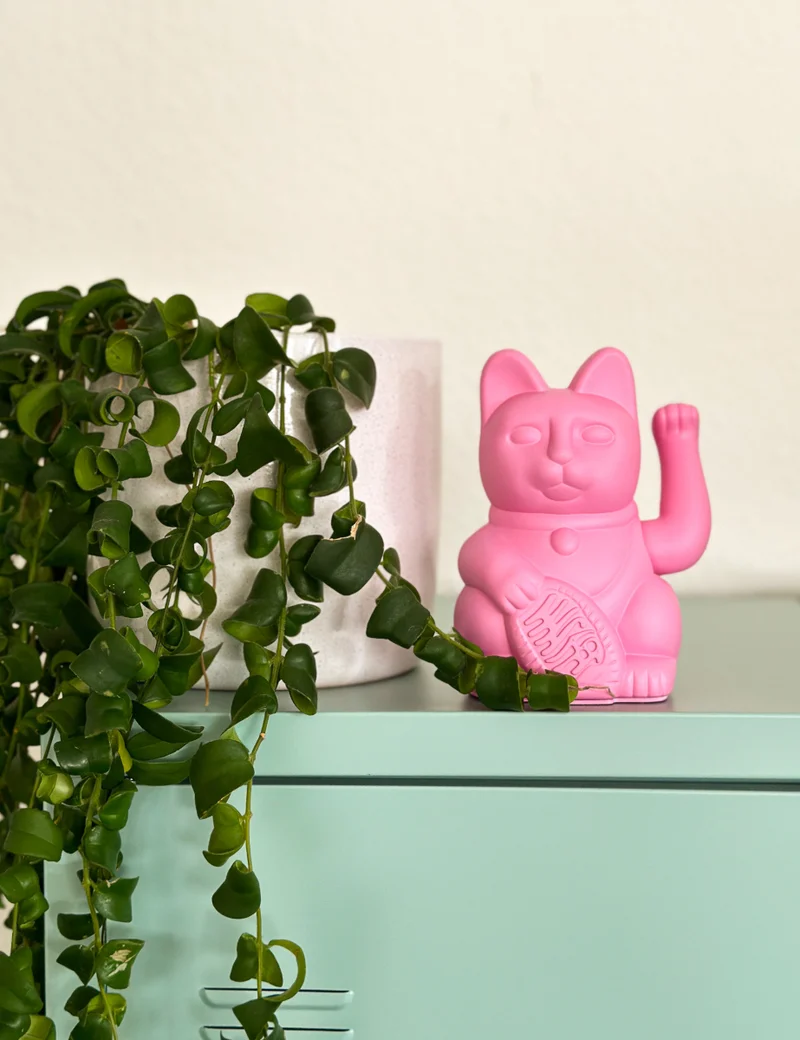 Donkey Products Lucky Cat Mini Winkekatze hot pink 10cm