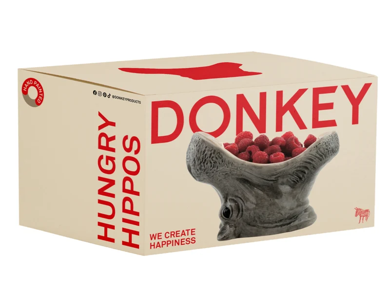 Donkey Products Hungry Hippos Schale grau 14cm
