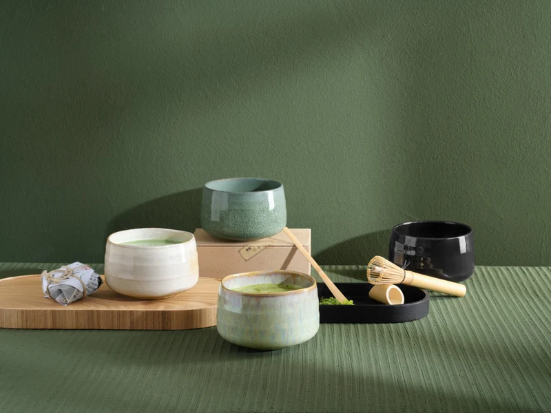 ASA moribana Matcha-Set matsu shiny 3tlg
