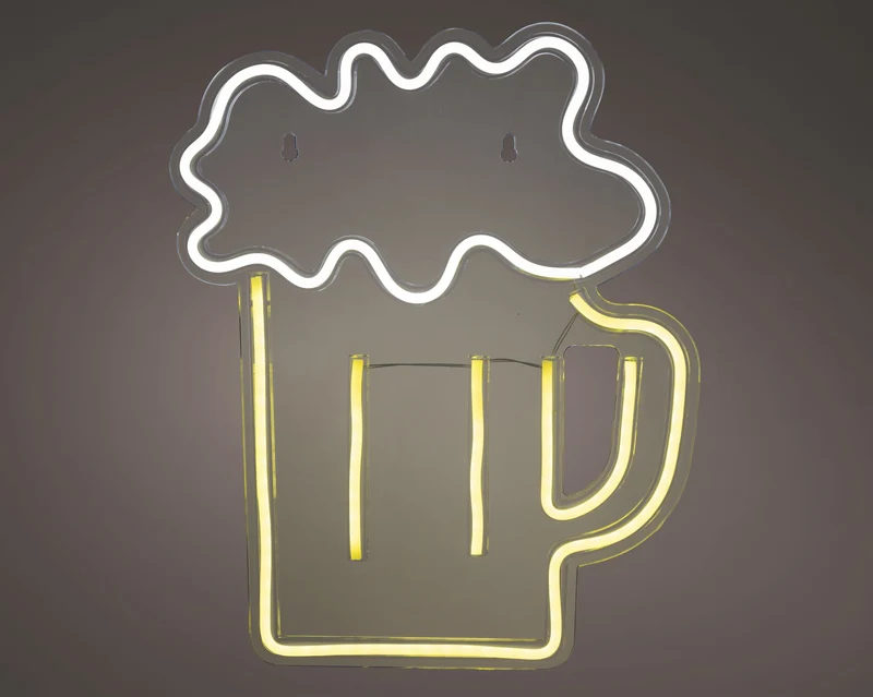 LED Neon USB Bier Dauerlicht innen mehrfarbig 1,6cm x 29cm x 35,5cm