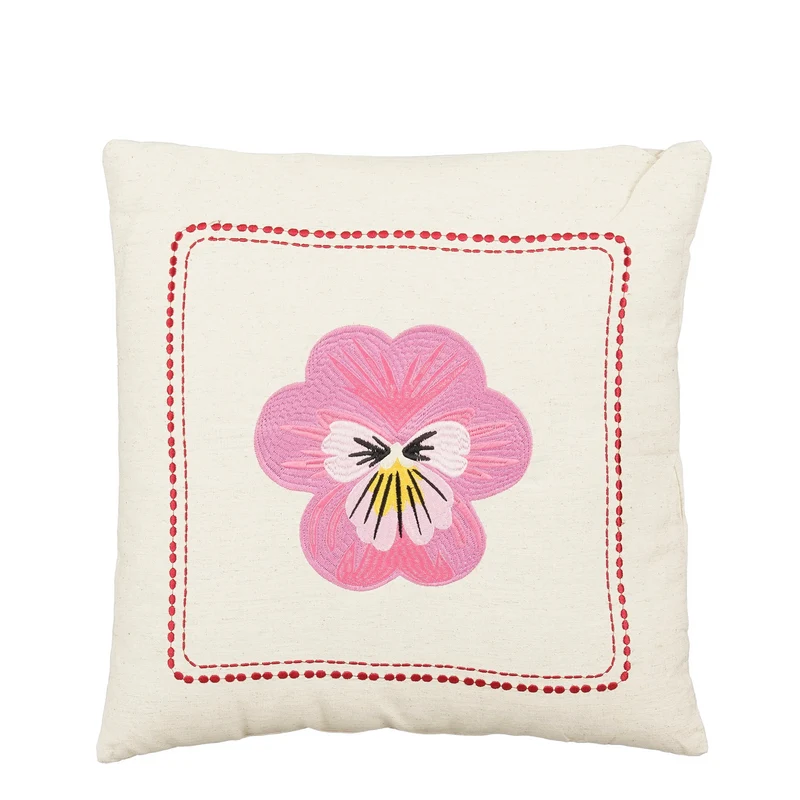 Kissen Blume Rosa - L45xB45xH10cm