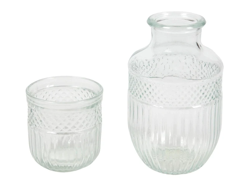 Karaffe m/Glas 0,5L „Lines“ klar