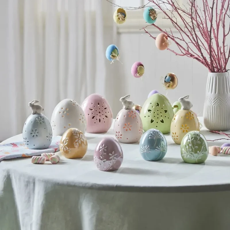 Karaca Ostern Keramische Dekorative Blau Trinket 9cm