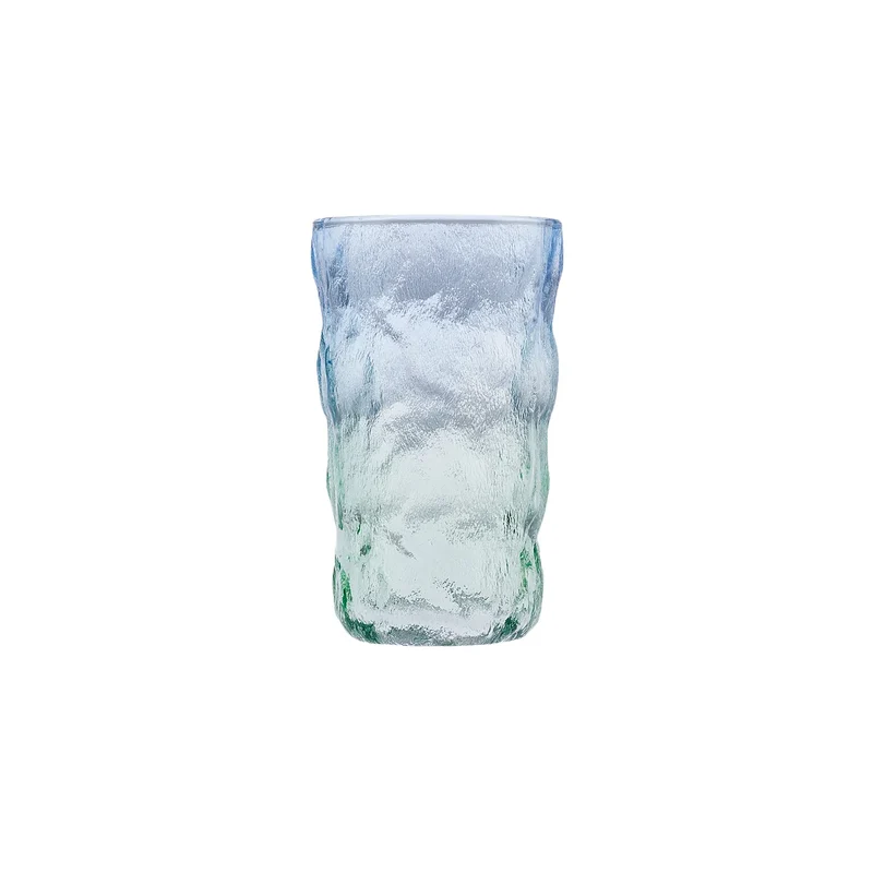 Karaca Glacier Getränke Glas, Blau Grün, 383 ml