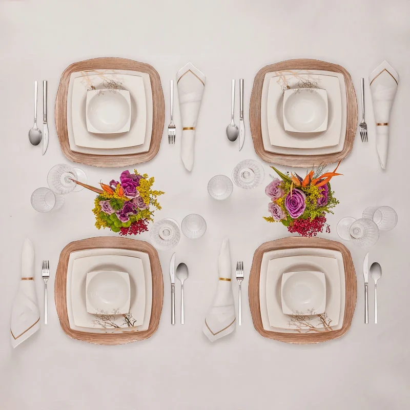 Karaca Home Linen Gold 13-teiliges Tischtuch-Set