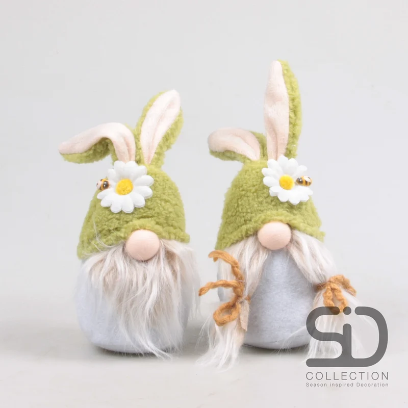 OSTERHASE WICHTEL PLÜSCH GOOF 2 ASSORTIERT 8X8X19 CM GRÜN