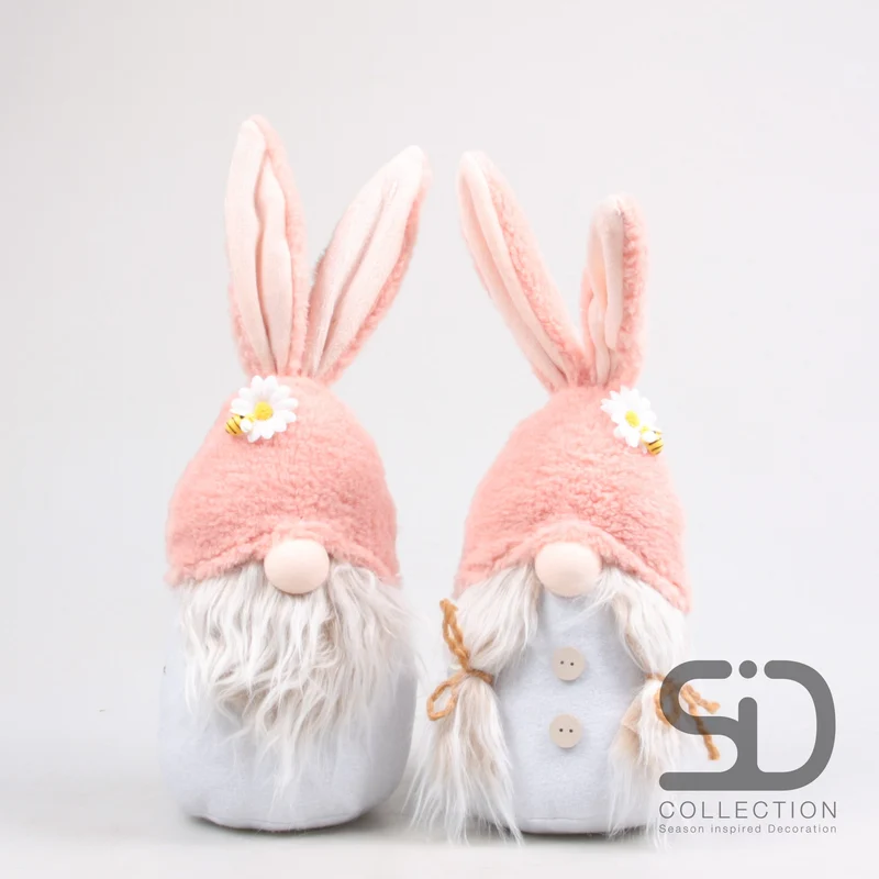 OSTERHASE WICHTEL PLÜSCH ROSA 2-FACH SORTIERT 12X11X29 CM ROSA