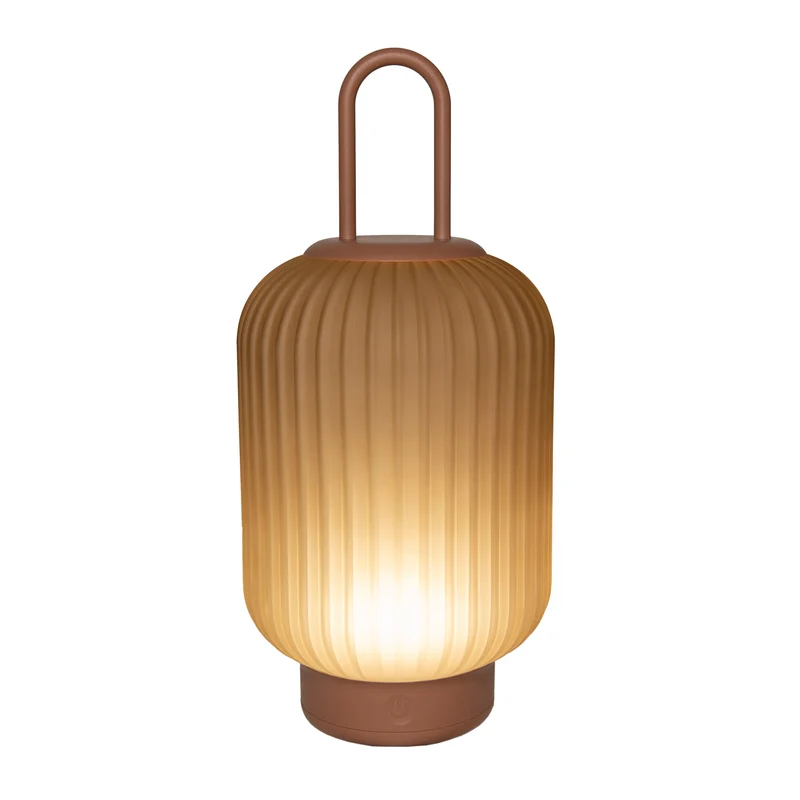 IP44 TRAGBARE GLASLATERNE 15X33CM TERRA