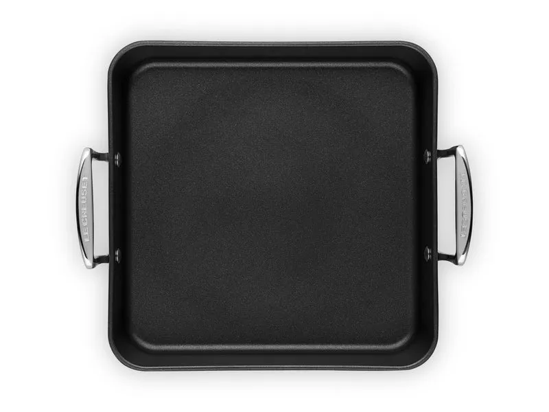 Le Creuset Aluminium-Antihaft Bratreine Signature quadratisch schwarz matt 26cm