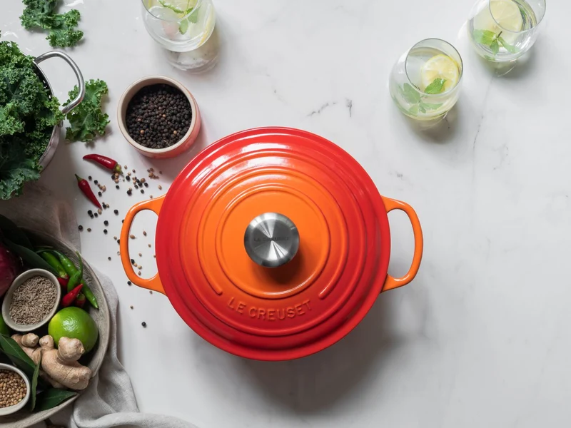 Le Creuset Bräter Signature rund flint 34cm