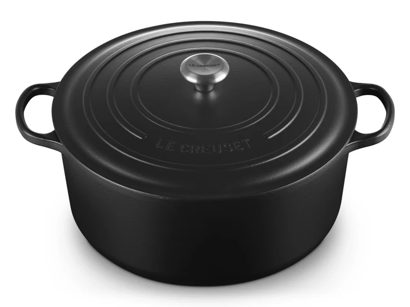 Le Creuset Bräter Signature rund schwarz matt 34cm