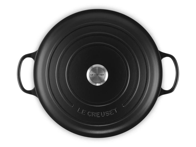 Le Creuset Bräter Signature rund schwarz matt 34cm