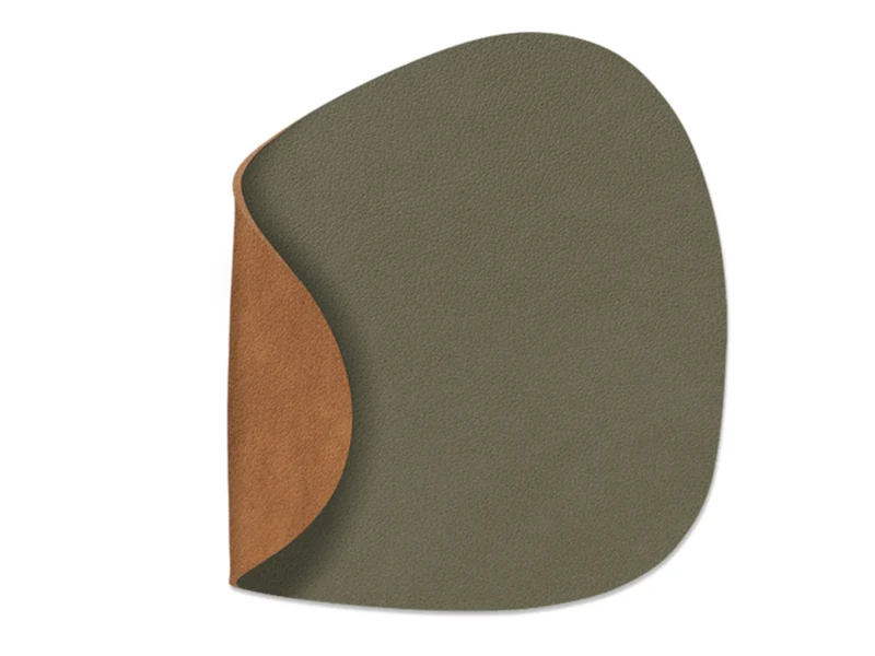 LIND DNA Nupo Untersetzer Curve Double army green/nature 11 x 13cm