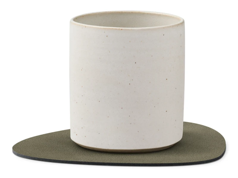 LIND DNA Nupo Untersetzer Curve Double army green/nature 11 x 13cm
