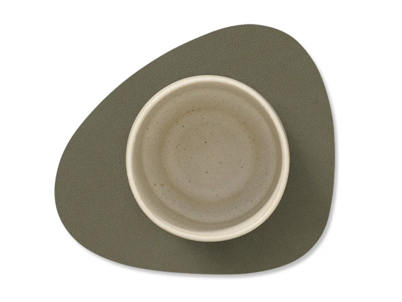 LIND DNA Nupo Untersetzer Curve Double army green/nature 11 x 13cm