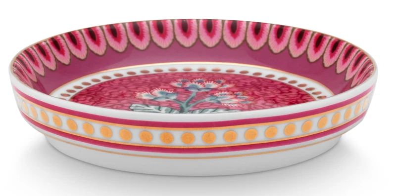 PIP STUDIO Flower Festival Teebeutelablage dark pink 9 cm