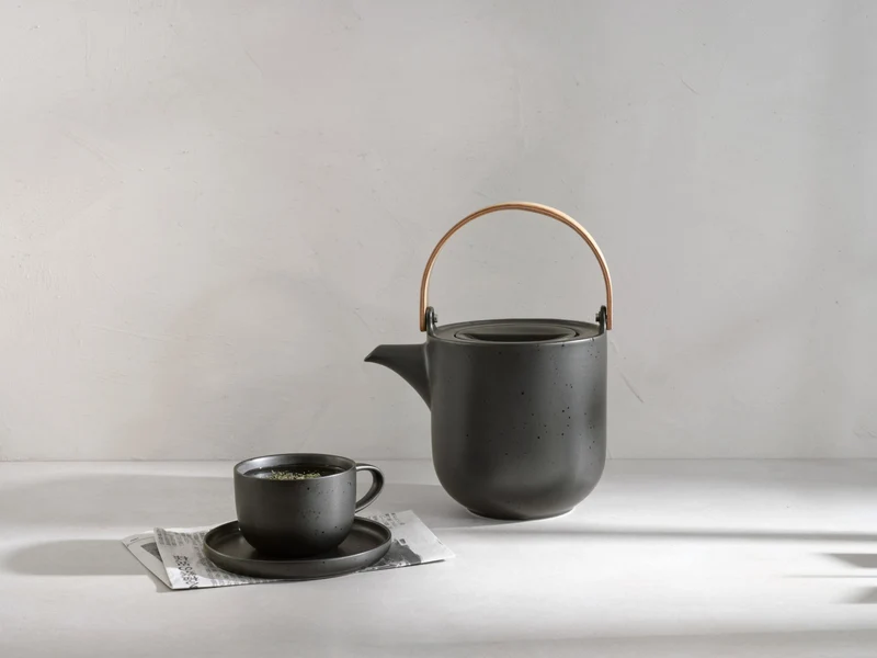 ASA coppa Teekanne mit Holzgriff kuro 1,5l