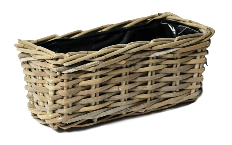 Rattan "Kubu" rechteckig natur H12xW14xL27cm