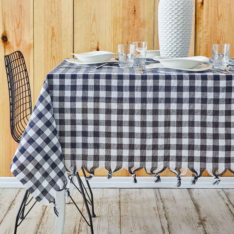 Sarah Anderson Quadratisch Navy Blau Picknick-Tischdecke 140x140 cm