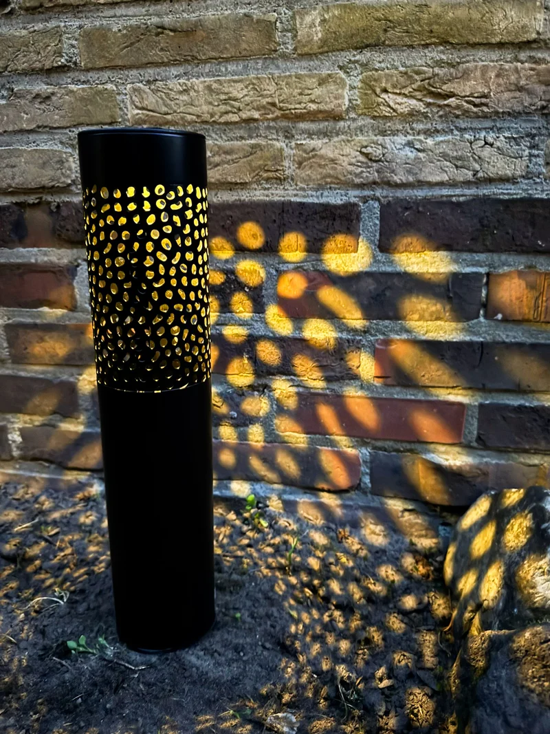 Solar-Gartensteckleuchte aus Eisen, 2-farbig, Ø 8,5 cm x H 39 cm