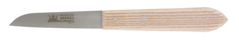 Aardappelschilmesje houten heft lang breed