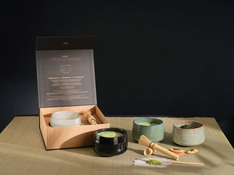ASA moribana Matcha-Set hasu shiny 3tlg