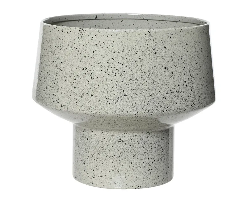 Pflanzgefäß aus Eisen, grau, Durchmesser 24 cm x Höhe 20 cm