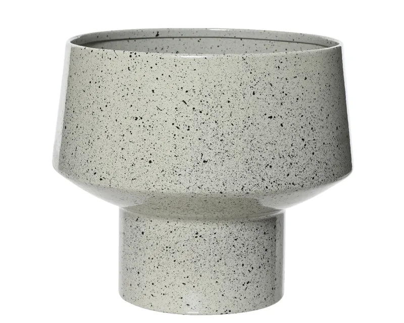Pflanzgefäß aus Eisen, grau, Durchmesser 18 cm x Höhe 16 cm