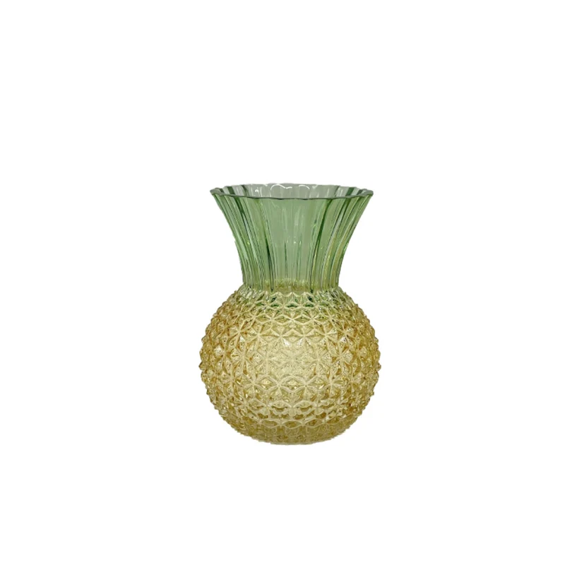 Vase Ananas D16 H22cm Grün/Gelb