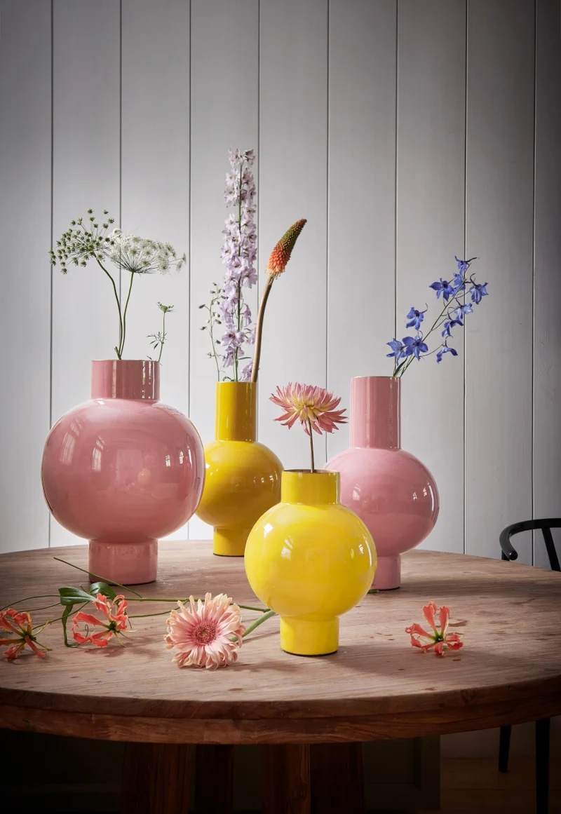 PIP STUDIO Vase Metal groß pink 31,5 x 42 cm
