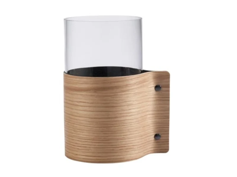 LIND DNA BLOCK Vase M wood oak 20 x 11,5 cm