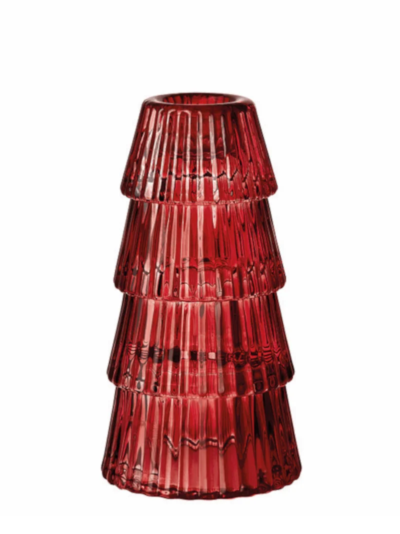 Hutschenreuther Christmas Love Glas rot Baum/Kerzenhalter