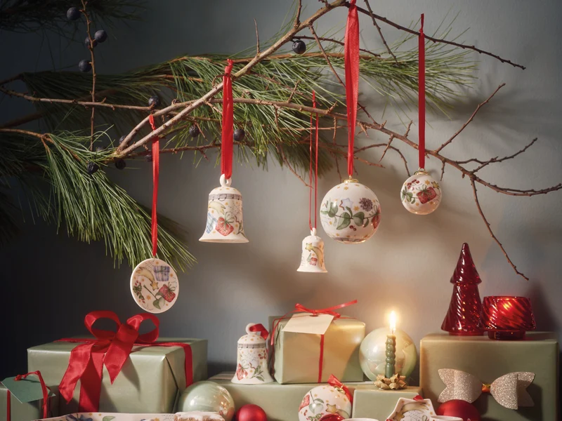 Hutschenreuther Christmas Love Glas rot Baum/Figur