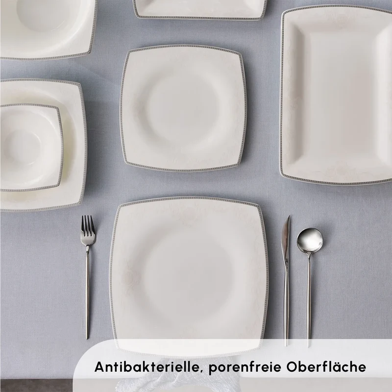 Geschirrset Fine Pearl Neklus 58-Teilig und ideal für 12-Personen
