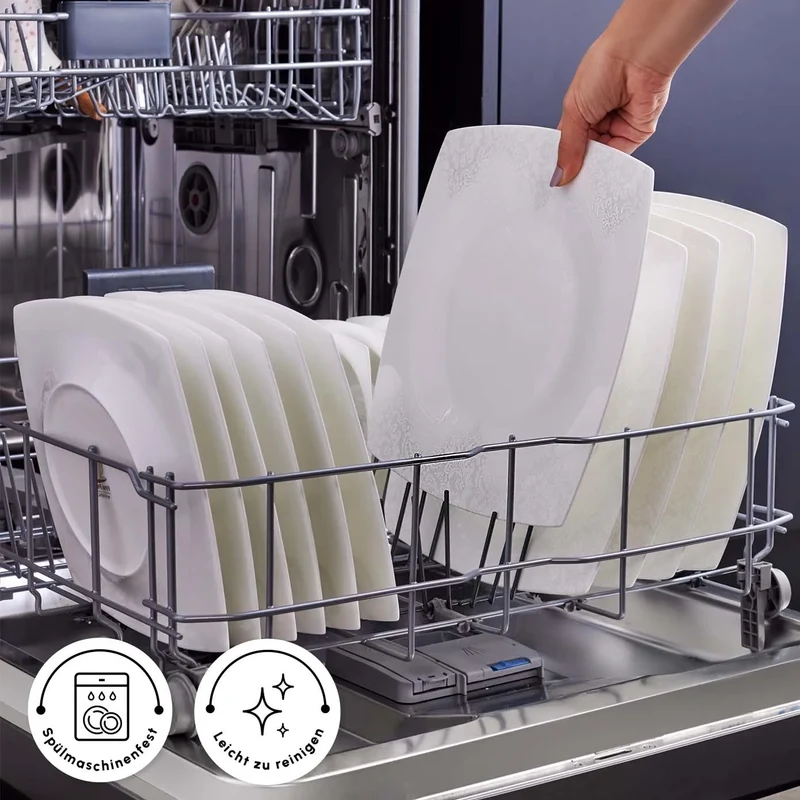 Karaca Fine Pearl Helen 58-teiliges Tafelservice für 12 Personen