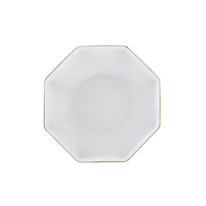 Karaca Fine Pearl Extra Eight Corner 62-Teiliges 12-Personen Geschirrset Gold