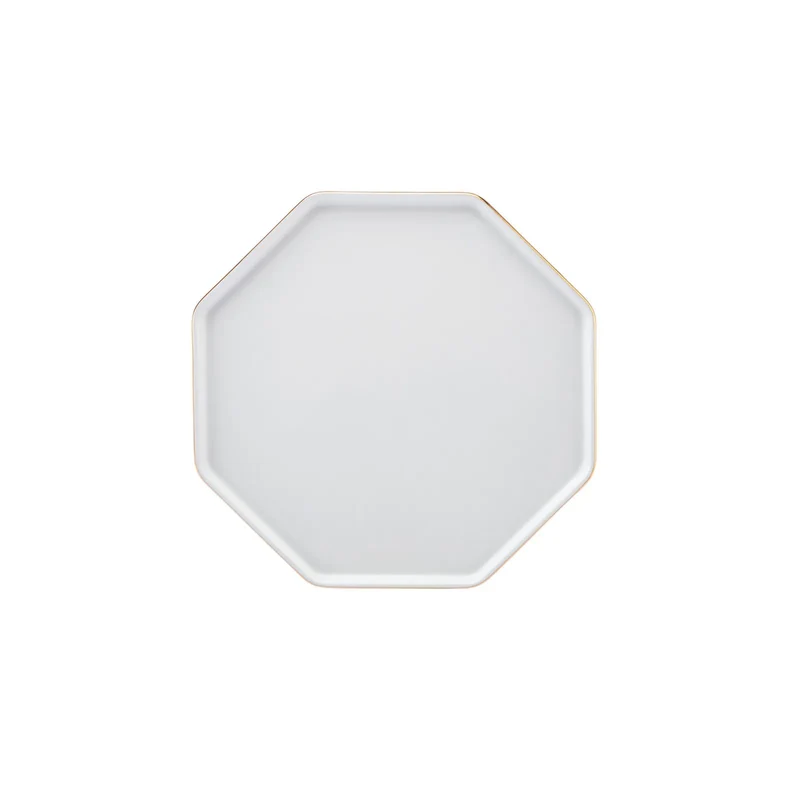 Karaca Fine Pearl Extra Eight Corner 62-Teiliges 12-Personen Geschirrset Gold