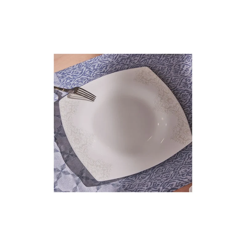 Karaca Fine Pearl Helen 26-Teiliges 6-Personen Frühstücksset Quadrat