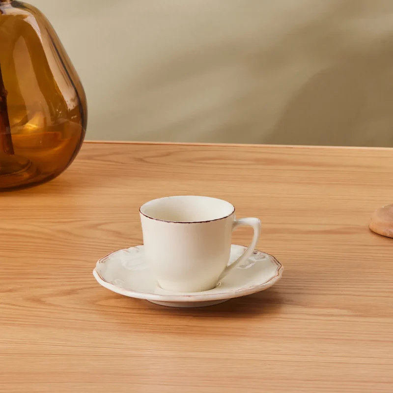Karaca Elizabeth Ecru Teetasse, 180 ml